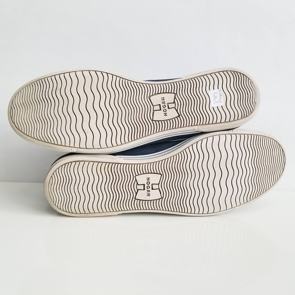 HOGAN REBEL Fashion Sneakers High Top Blue Suede - Picture 11 of 12